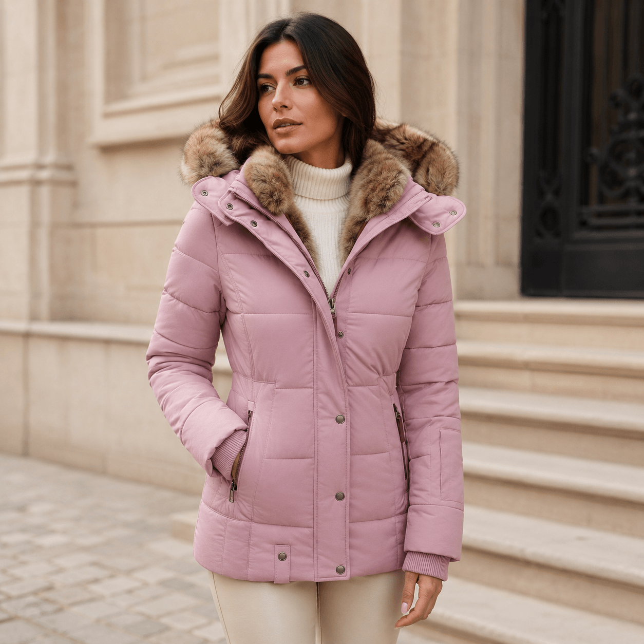 Aniek | Warm Winter Coat with Soft Fur Lining