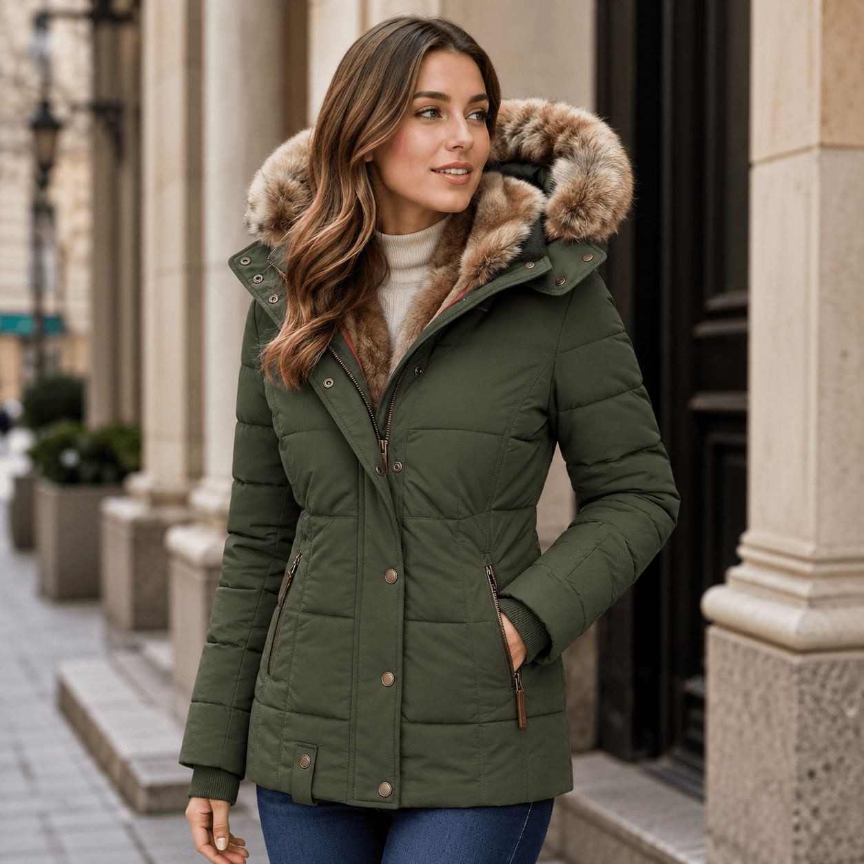 Aniek | Warm Winter Coat with Soft Fur Lining