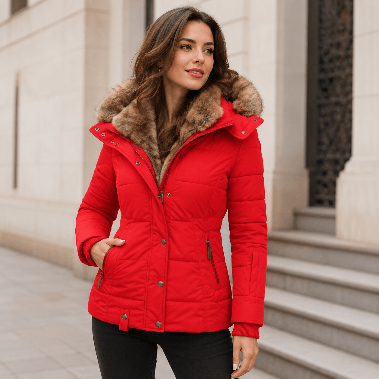 Aniek | Warm Winter Coat with Soft Fur Lining