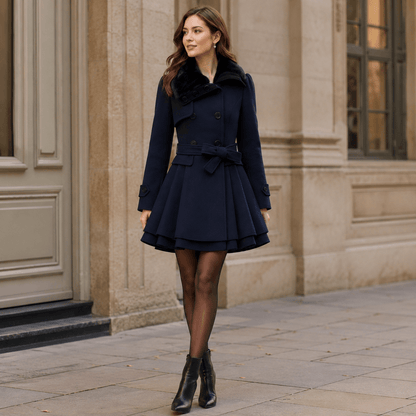 Naia | Tailored Winter Coat with Fur Collar