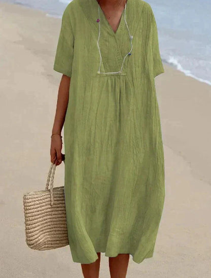 Rosana™ - Linen and Cotton Dress