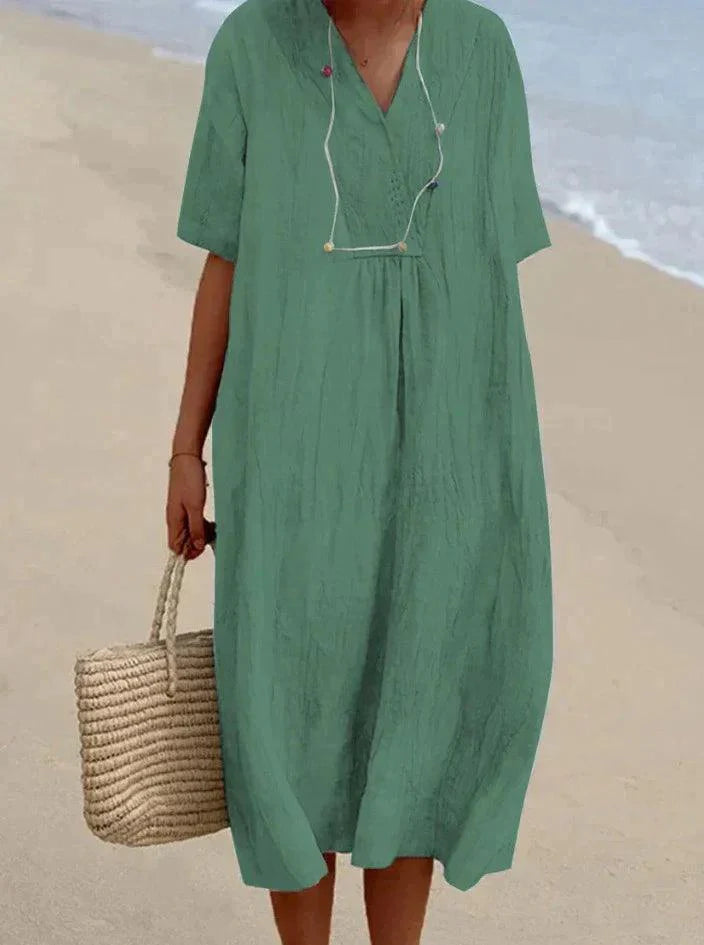 Rosana™ - Linen and Cotton Dress
