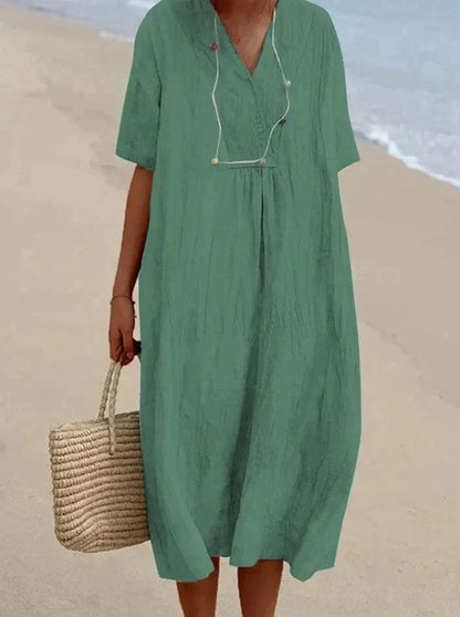 Rosana™ - Linen and Cotton Dress