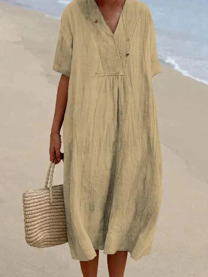 Rosana™ - Linen and Cotton Dress