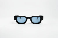 Black with Blue Lenses