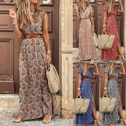 Penelope™ - Printed Boho-Chic Maxi Dress