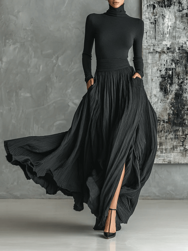 Eva™ | Elegant Set with Pleated Skirt
