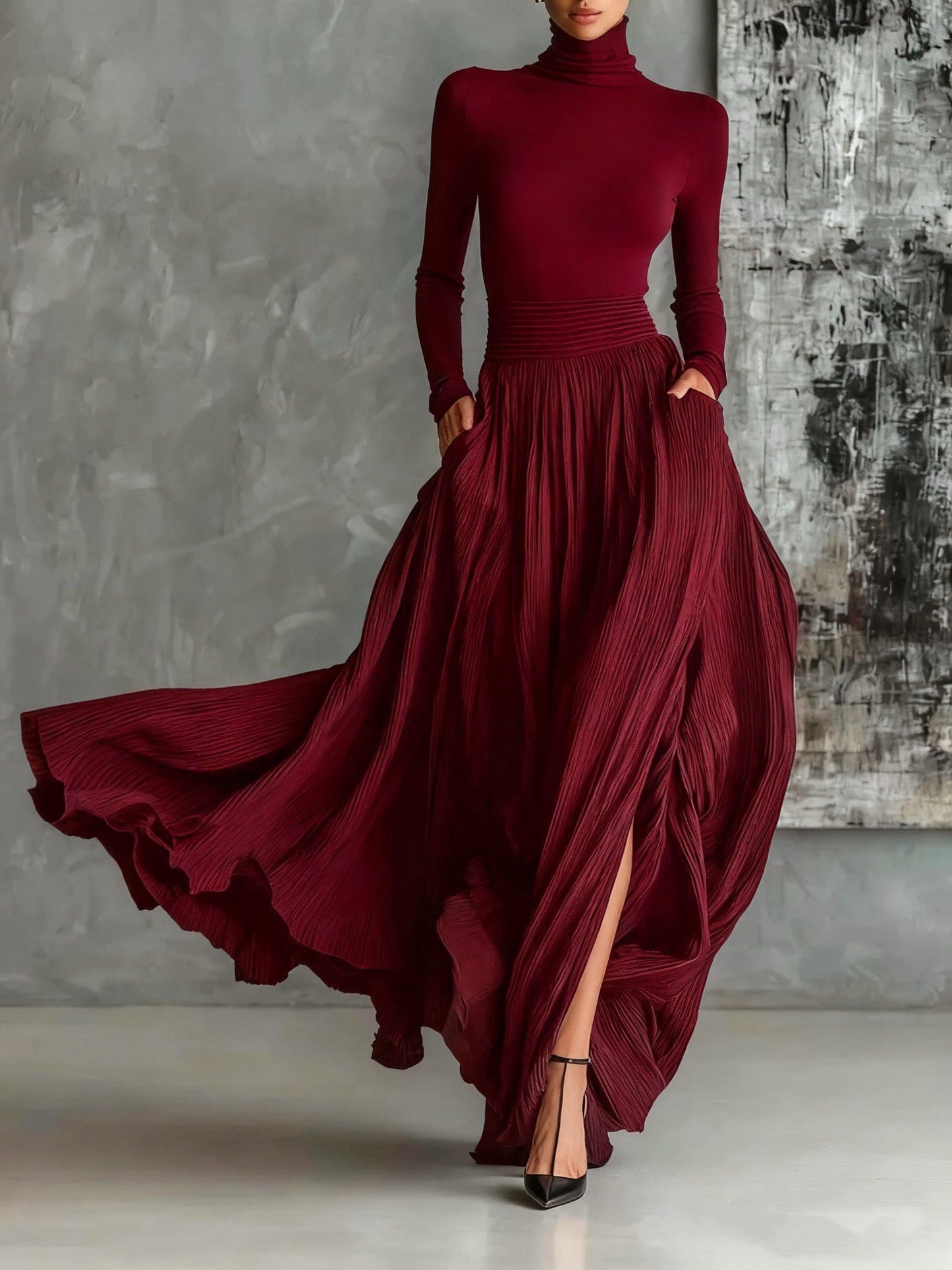Eva™ | Elegant Set with Pleated Skirt
