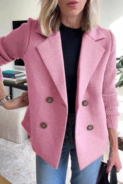 Kittiya - Elegant Long-Sleeve Knit Blazer