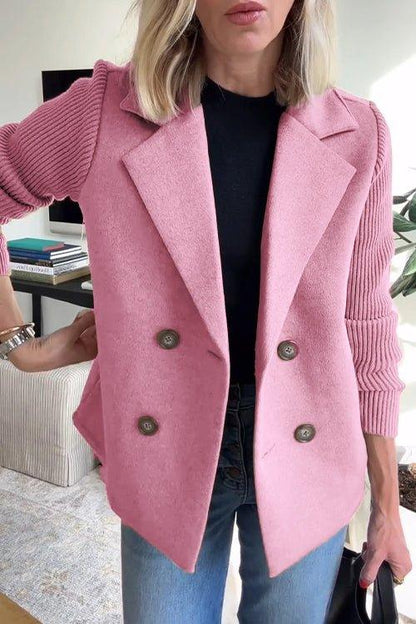 Kittiya - Elegant Long-Sleeve Knit Blazer