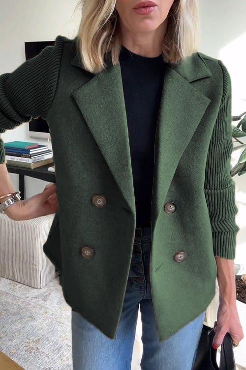 Kittiya - Elegant Long-Sleeve Knit Blazer
