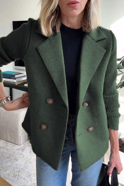 Kittiya - Elegant Long-Sleeve Knit Blazer