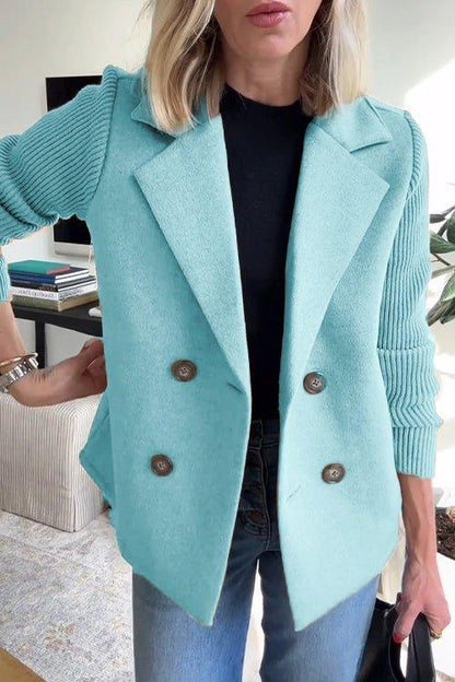 Kittiya - Elegant Long-Sleeve Knit Blazer