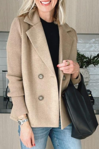 Kittiya - Elegant Long-Sleeve Knit Blazer