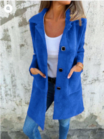 Rionna - Long-Sleeve Coat with Buttons and Pockets