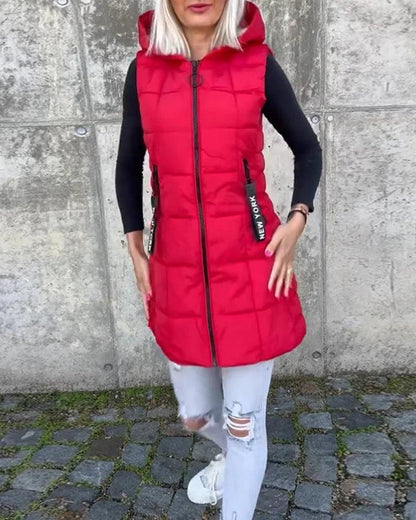 Laruna - Sleeveless Quilted Zip Coat